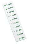 MagnaFlux FPI Crack Comparator, Range 0.2-3.0 mm